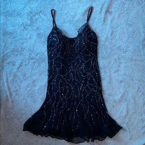 Black Beaded Cocktail Dress